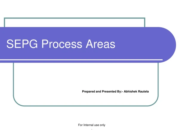 SEPG Process Areas