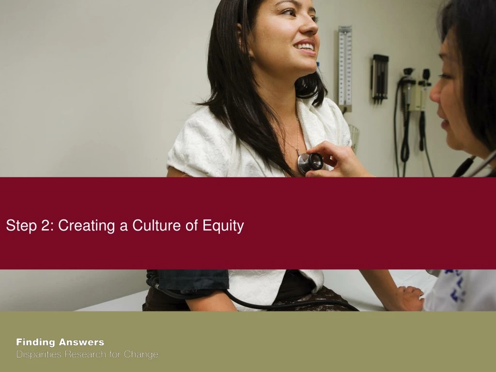 step 2 creating a culture of equity