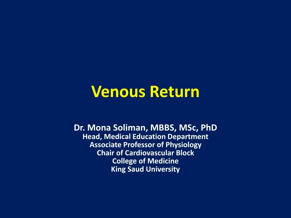 venous return