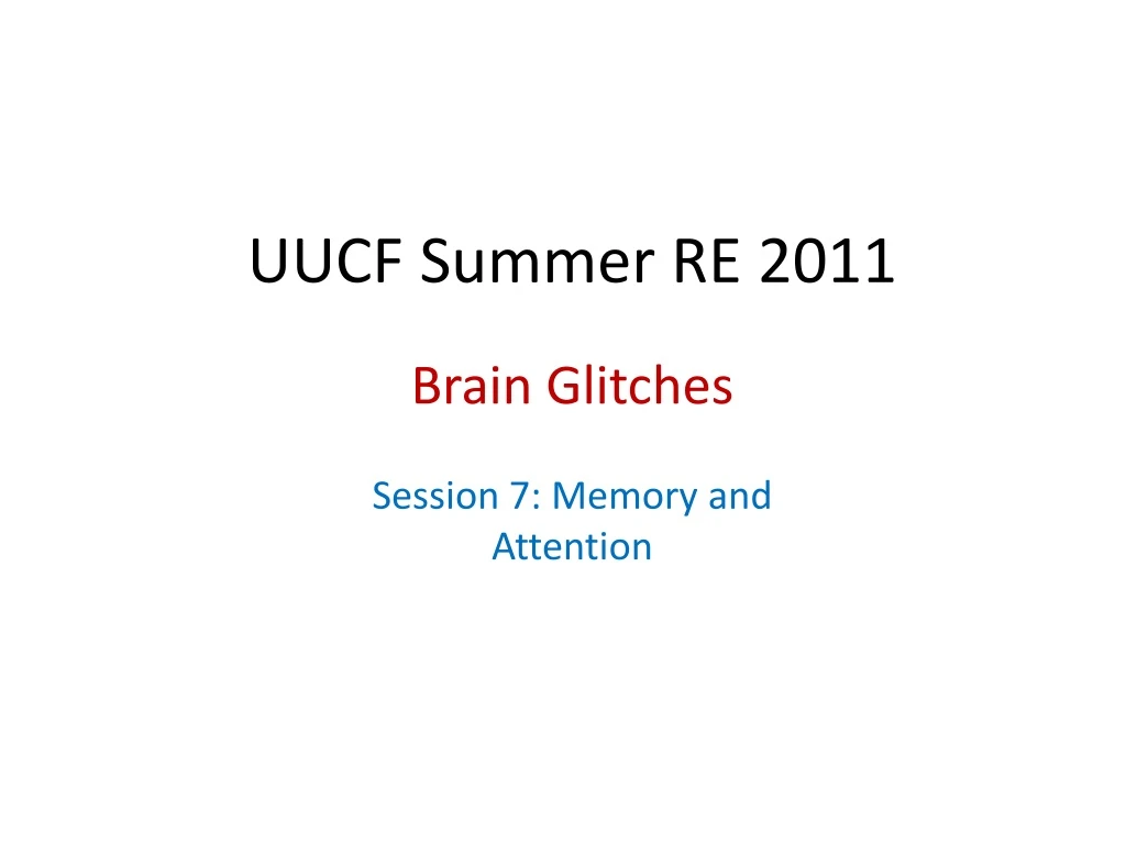 uucf summer re 2011