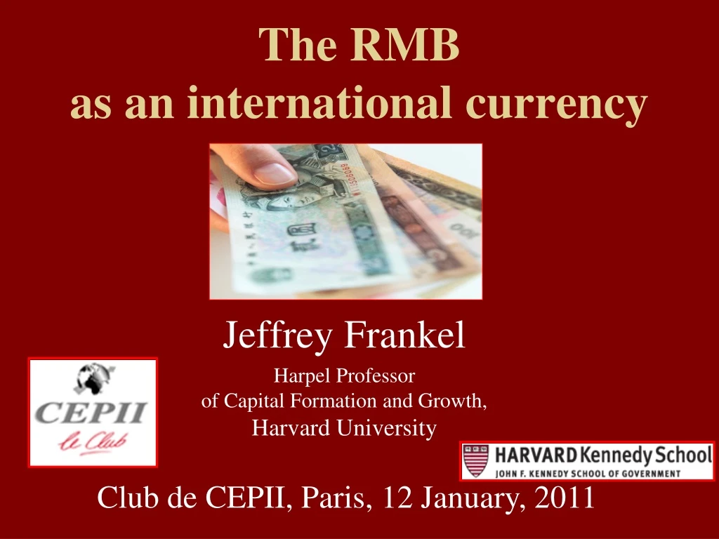 the rmb as an international currency