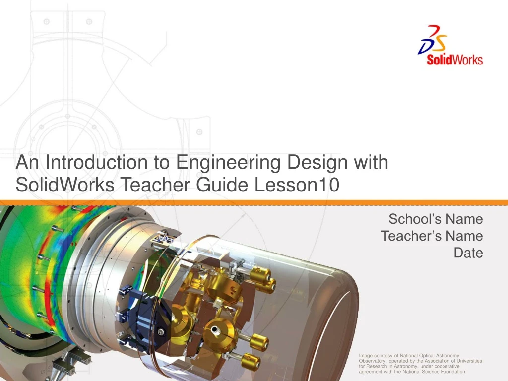 an introduction to engineering design with solidworks teacher guide lesson10