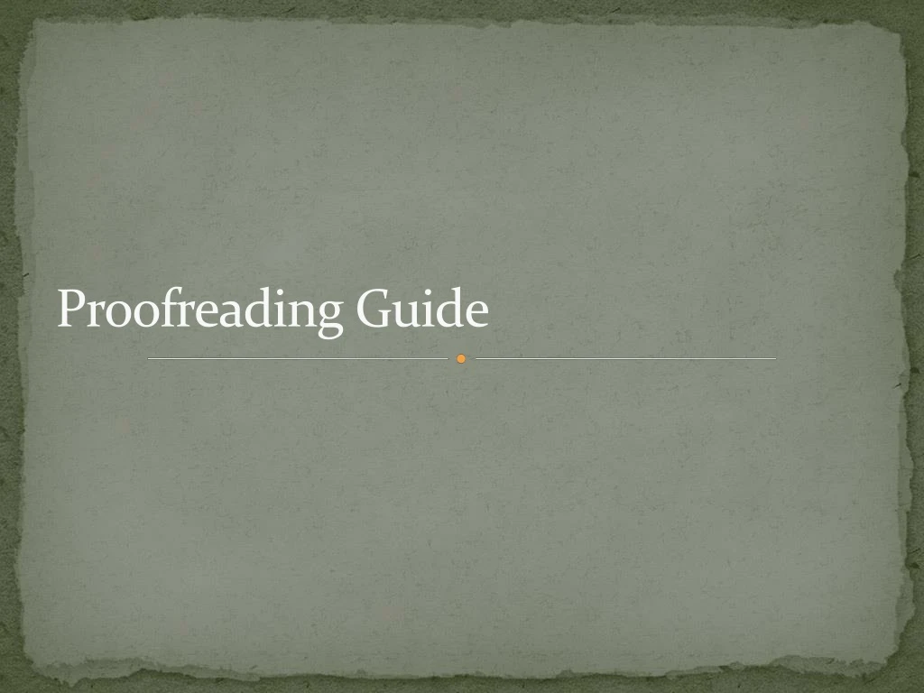 proofreading guide