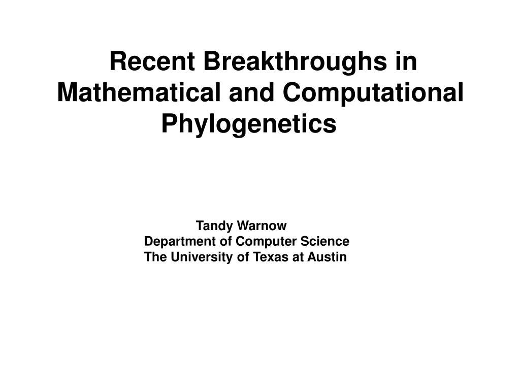 recent breakthroughs in mathematical
