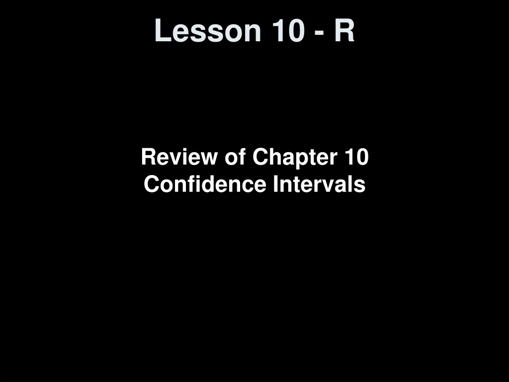 lesson 10 r