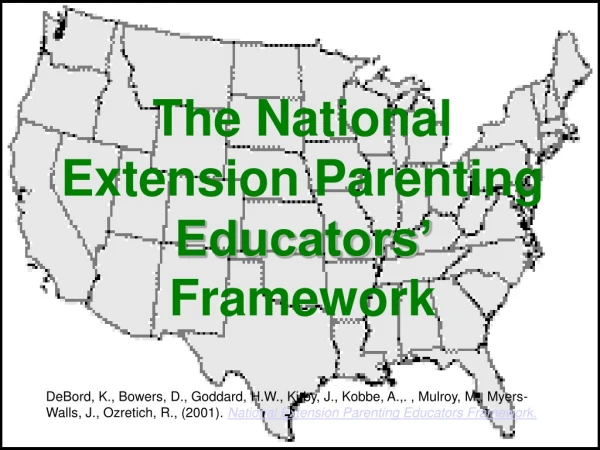 The National Extension Parenting  Educators’  Framework
