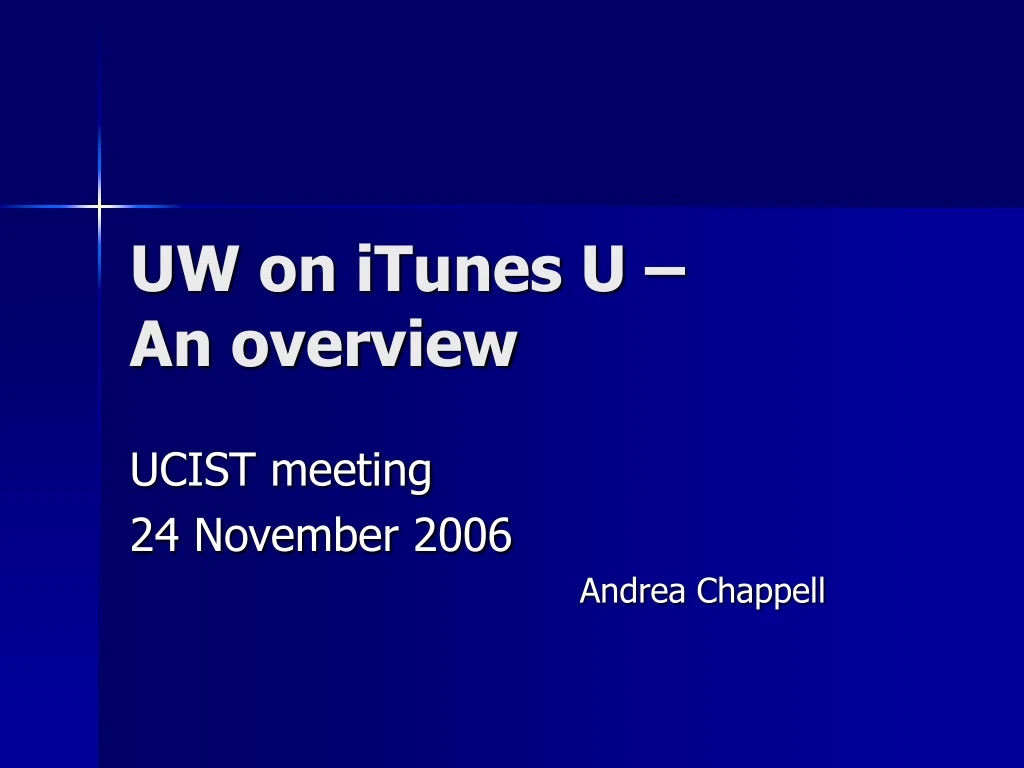 uw on itunes u an overview