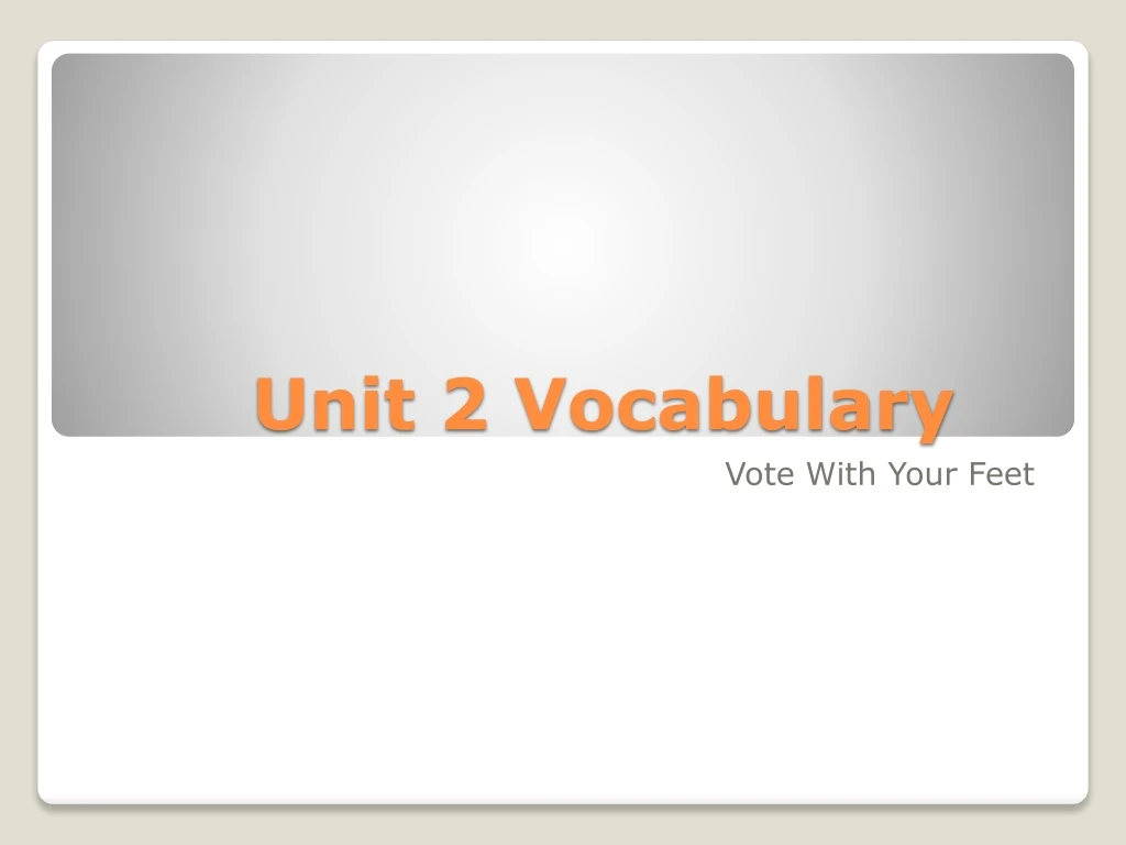 unit 2 vocabulary