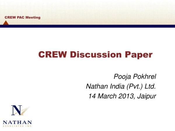 CREW Discussion Paper