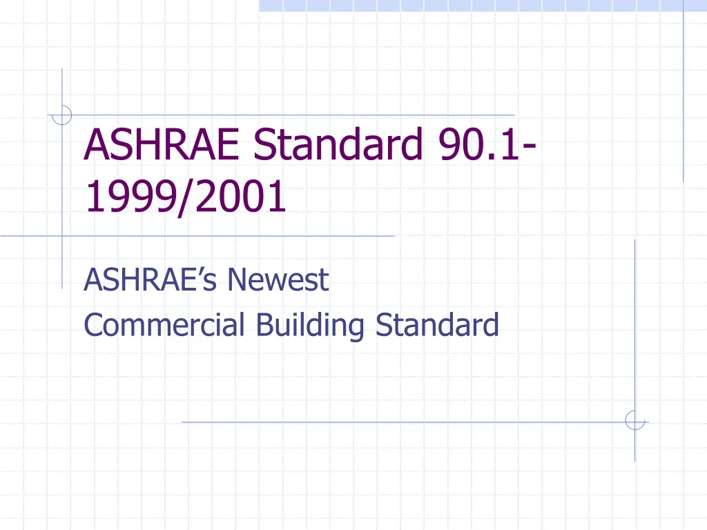 ashrae standard 90 1 1999 2001