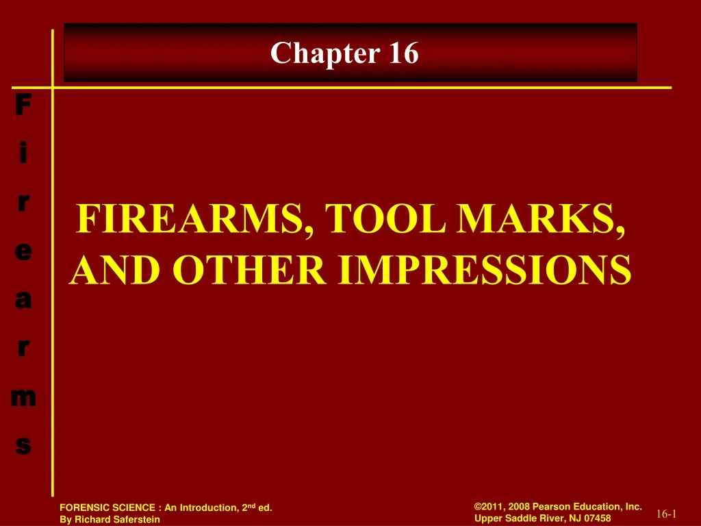 firearms tool marks and other impressions