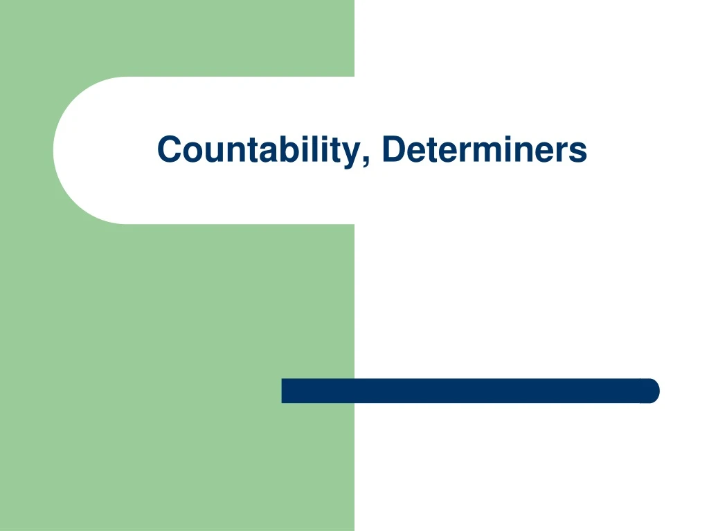 countability determiners