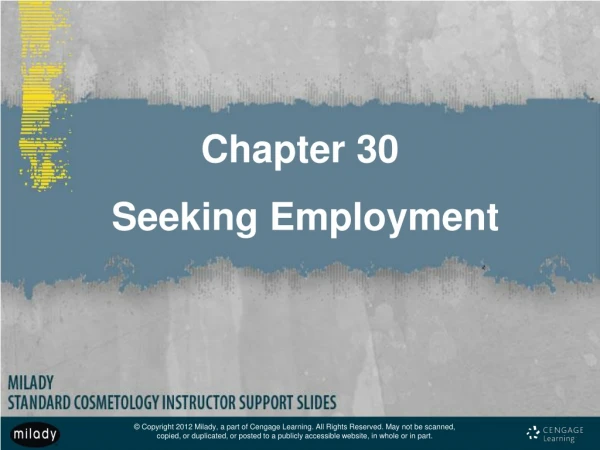 Chapter 30 Seeking Employment