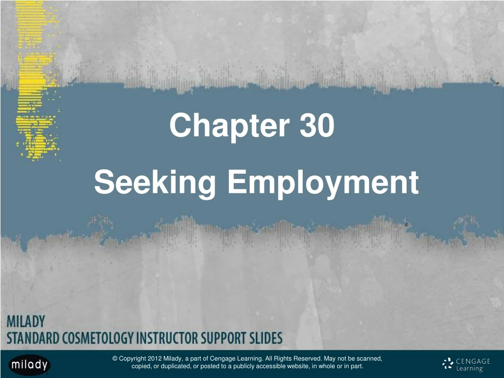 chapter 30 seeking employment