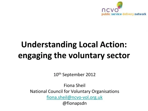 Understanding Local Action:  engaging the voluntary sector