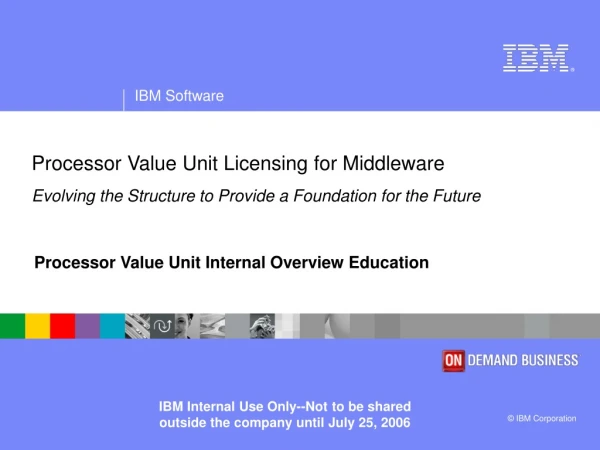 Processor Value Unit Internal Overview Education