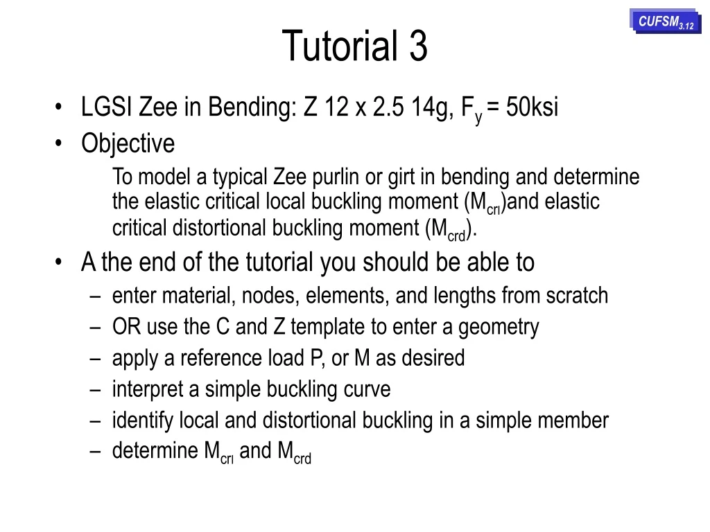 tutorial 3