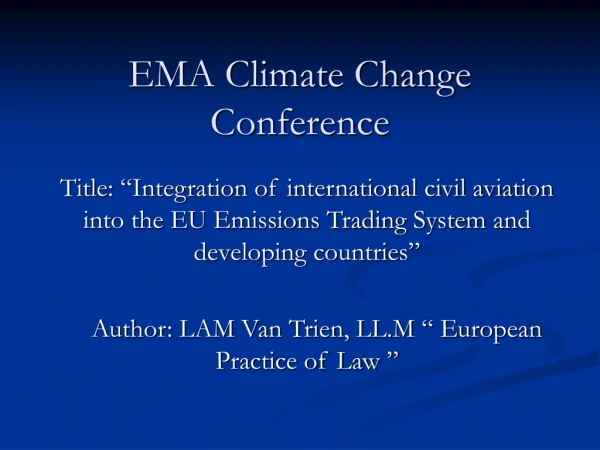 EMA Climate Change Conference