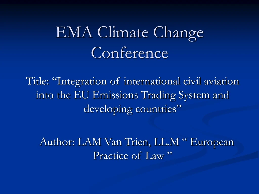 ema climate change conference
