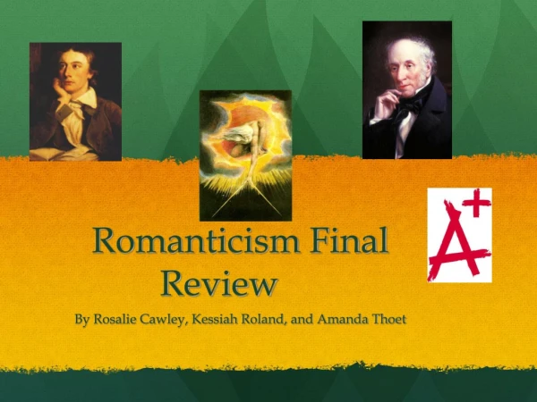 Romanticism Final Review