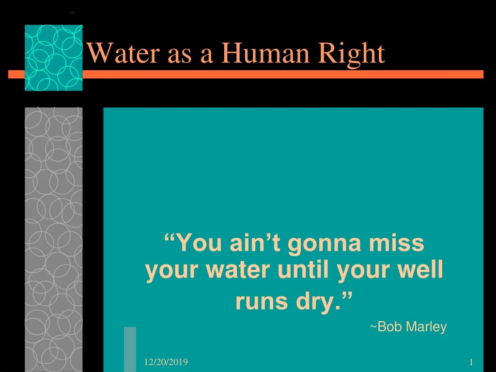 water as a human right