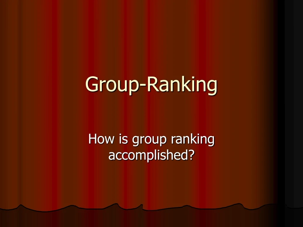 group ranking