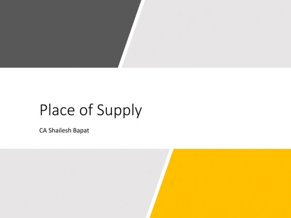 Place of Supply