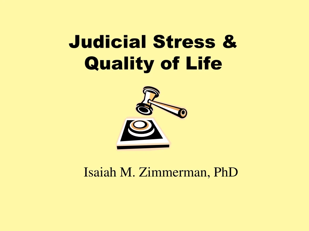 judicial stress quality of life