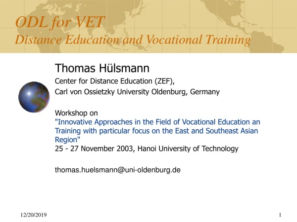 Thomas Hülsmann Center for Distance Education (ZEF),