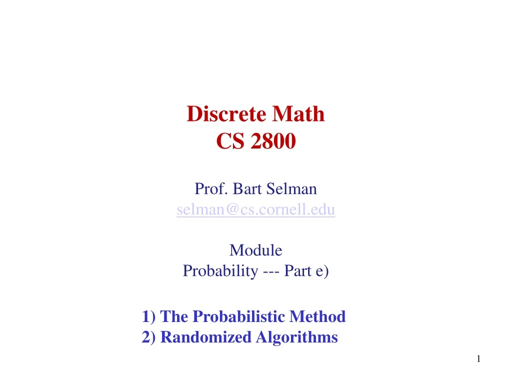 discrete math cs 2800