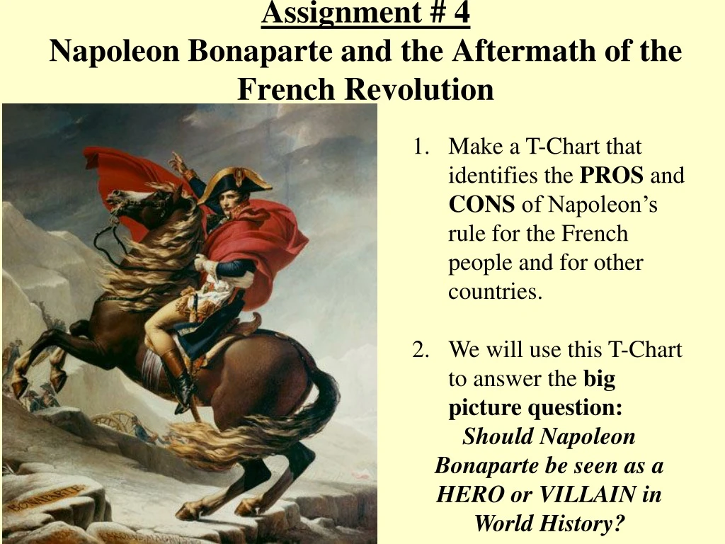 assignment 4 napoleon bonaparte and the aftermath of the french revolution