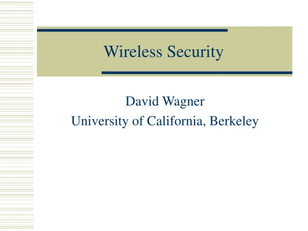 Wireless Security