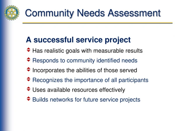 Community Needs Assessment