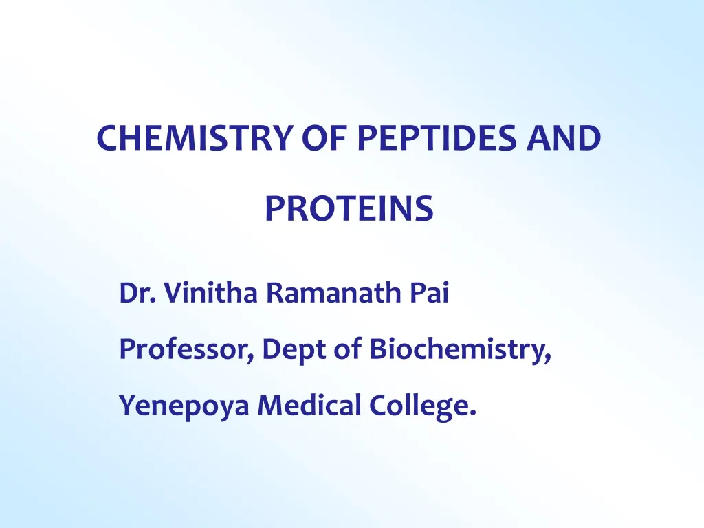 chemistry of peptides and proteins