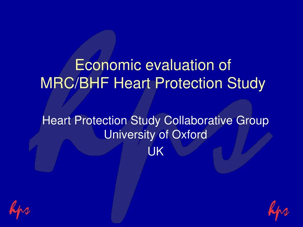 economic evaluation of mrc bhf heart protection study