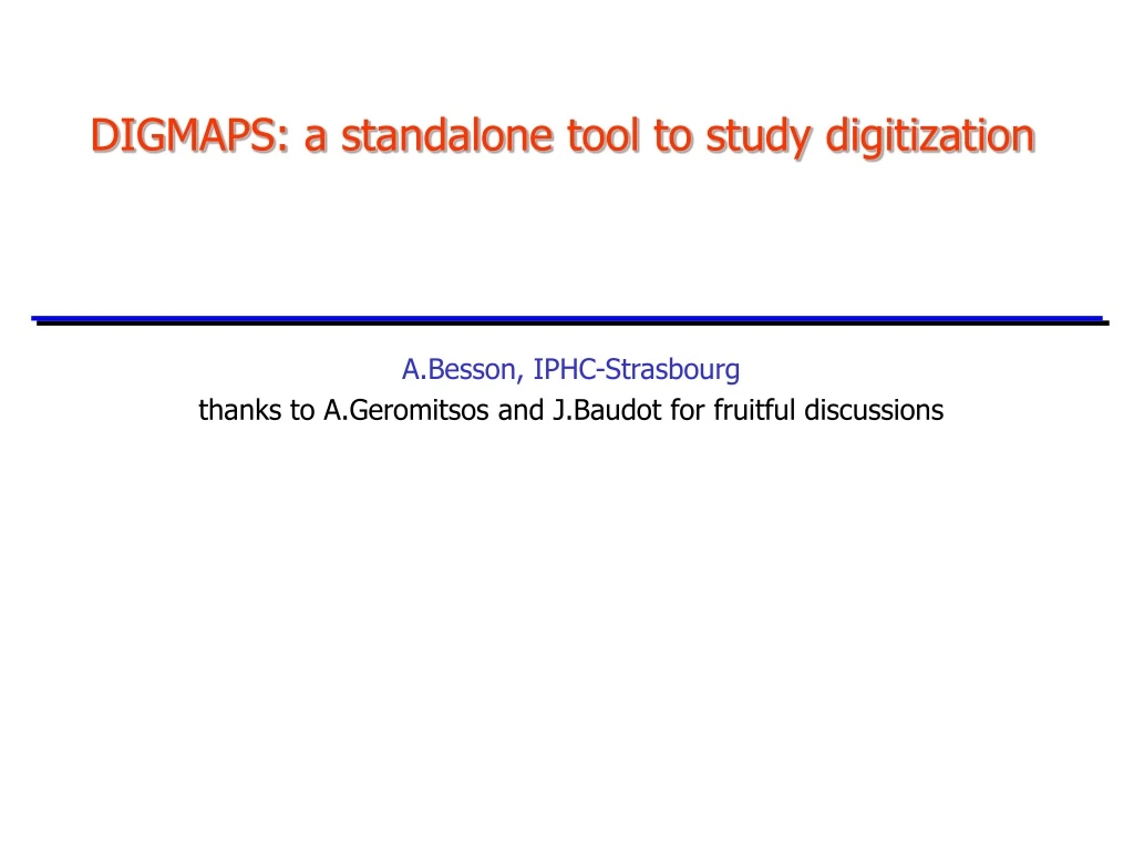 digmaps a standalone tool to study digitization