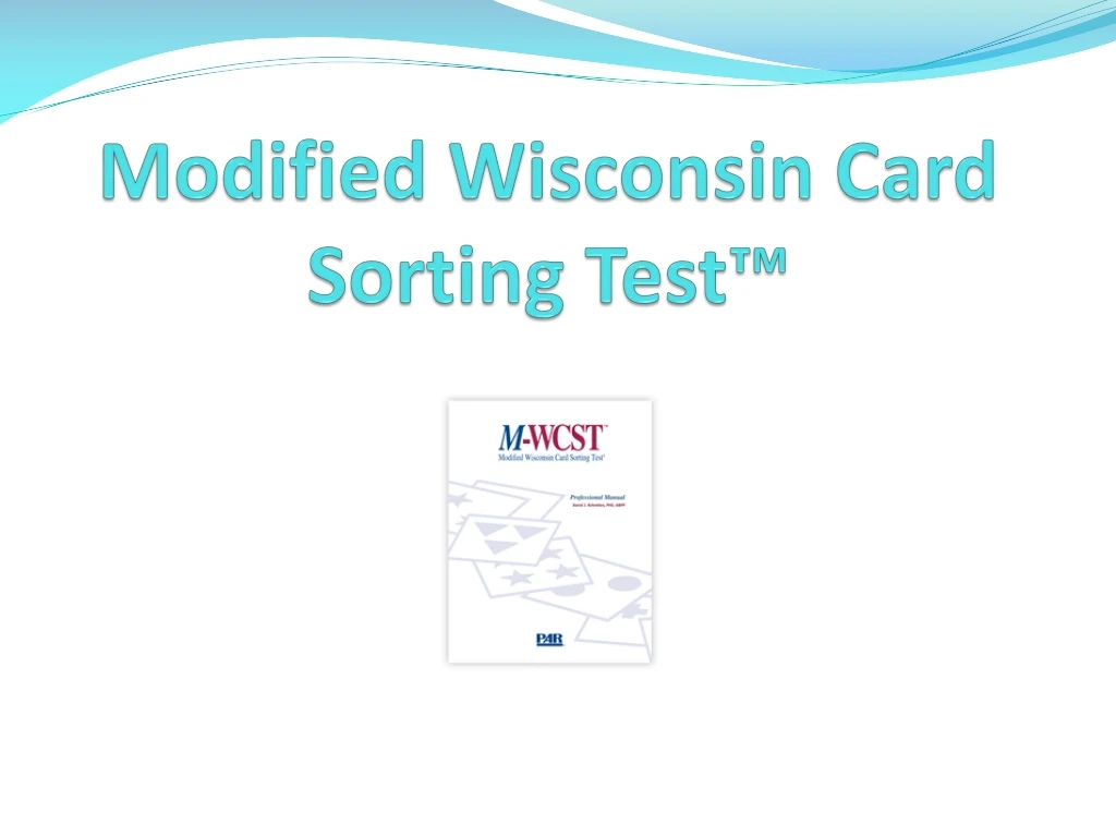 modified wisconsin card sorting test