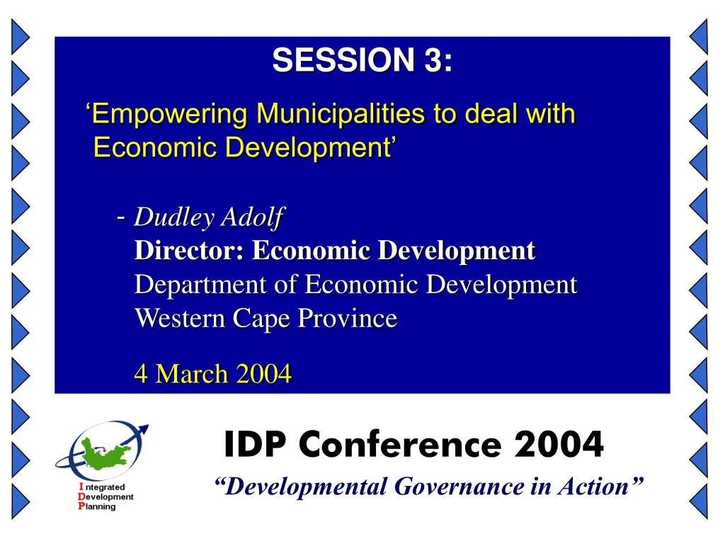 session 3 empowering municipalities to deal with