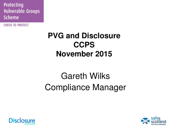 PVG and Disclosure  CCPS November 2015