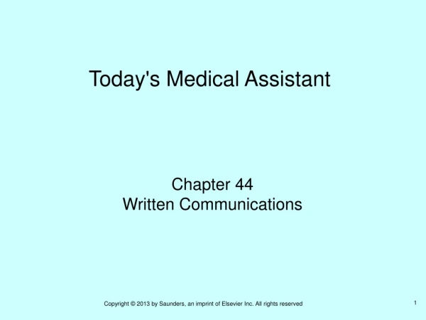 Chapter 44 Written Communications