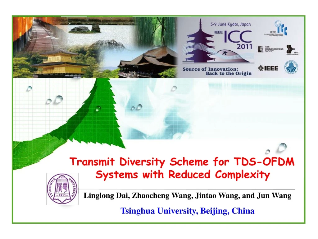 transmit diversity scheme for tds ofdm systems