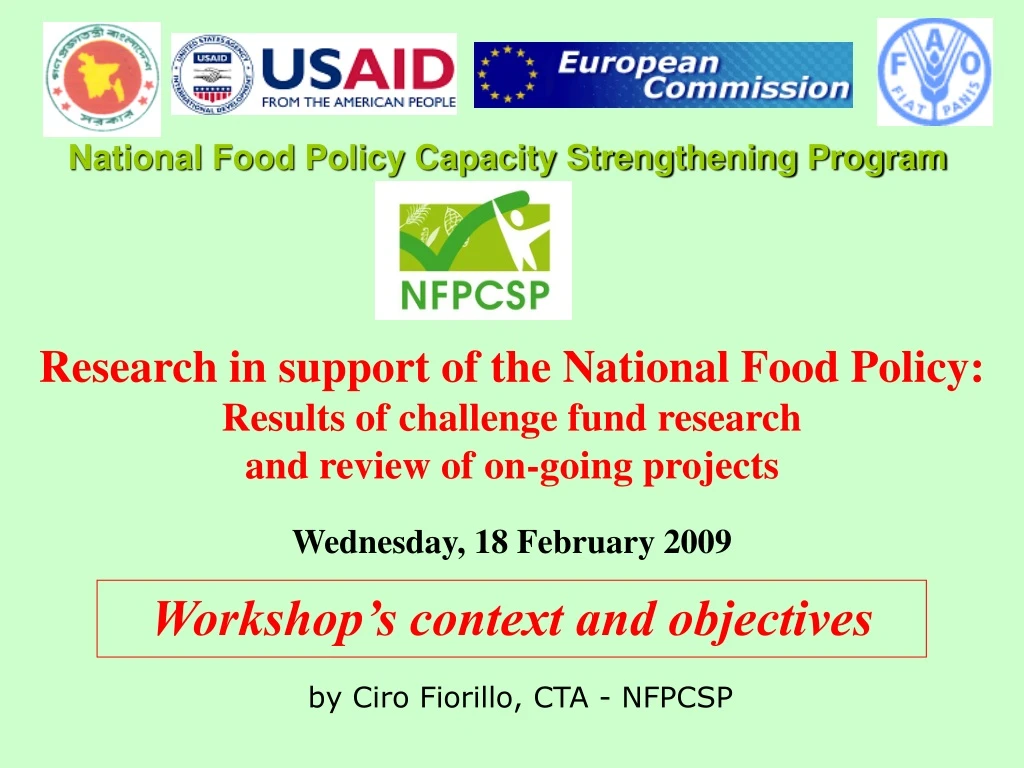 national food policy capacity strengthening