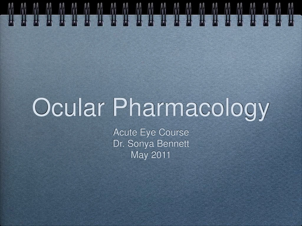 ocular pharmacology