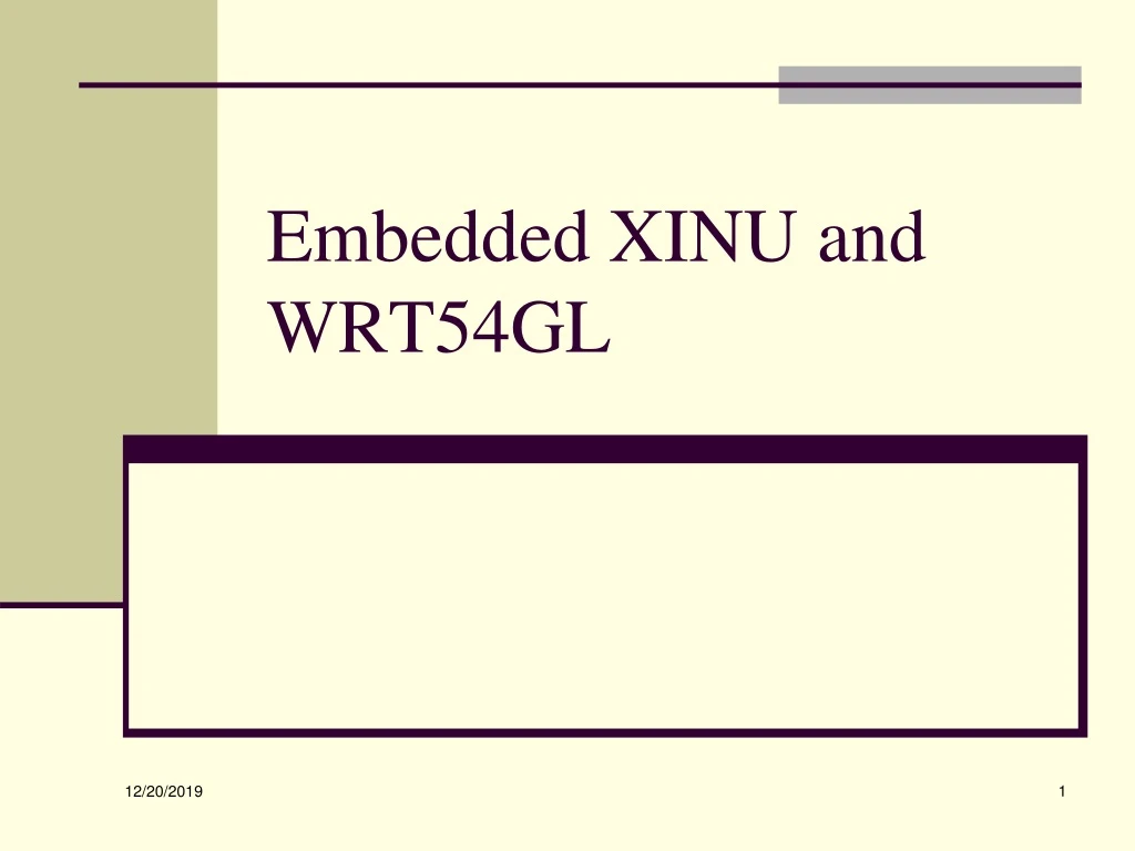 embedded xinu and wrt54gl