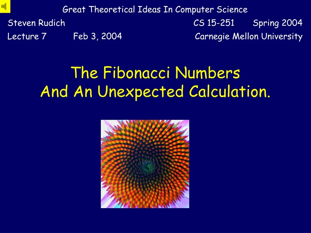 the fibonacci numbers and an unexpected calculation