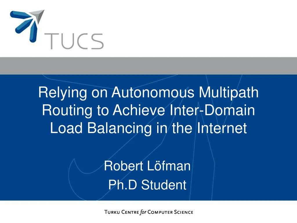 relying on autonomous multipath routing to achieve inter domain load balancing in the internet