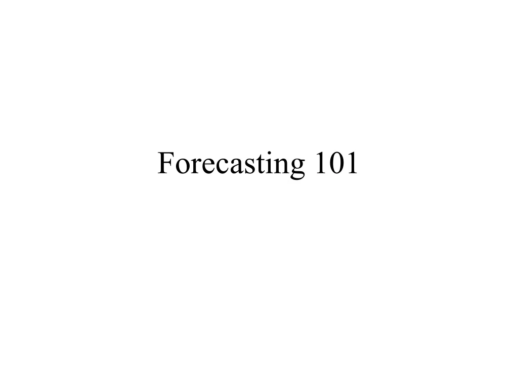 forecasting 101