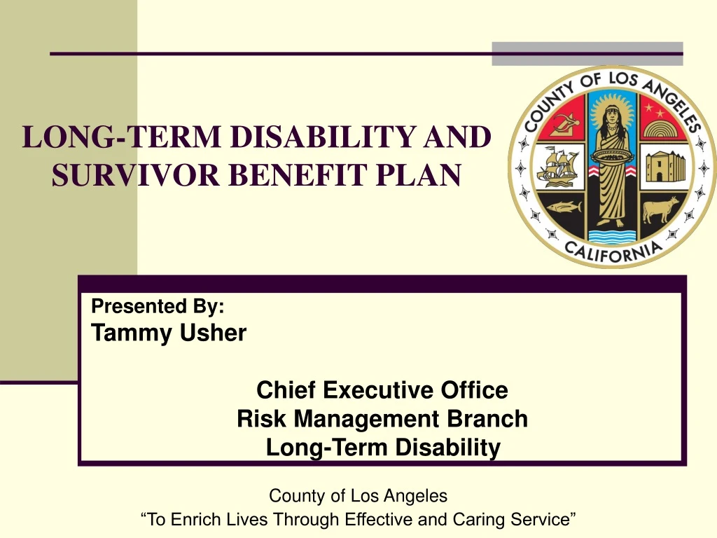 long term disability and survivor benefit plan