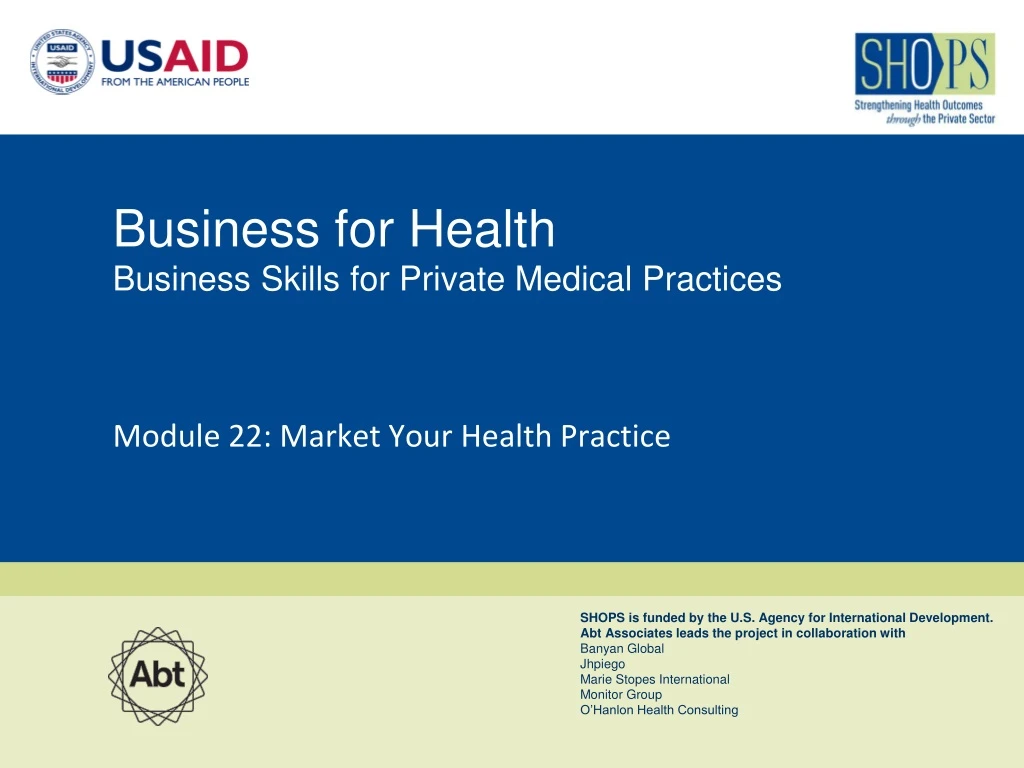 business for health business skills for private medical practices