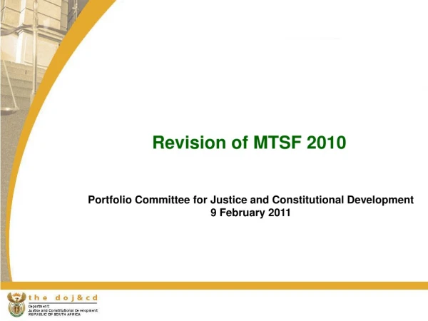 Revision of MTSF 2010